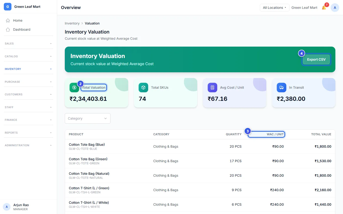 The page that shows what your stock is worth, with the total at the top